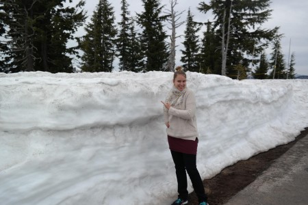 Crater Lake. Ich glaub, hier hats die Tage geschneit
